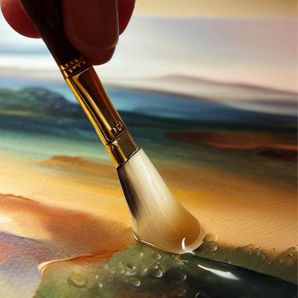 How to Seal Gouache Painting using a brush