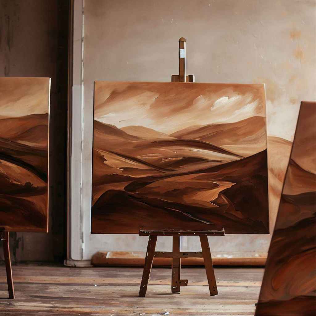 Reference image for using earthy tones underpainting for landscape painting