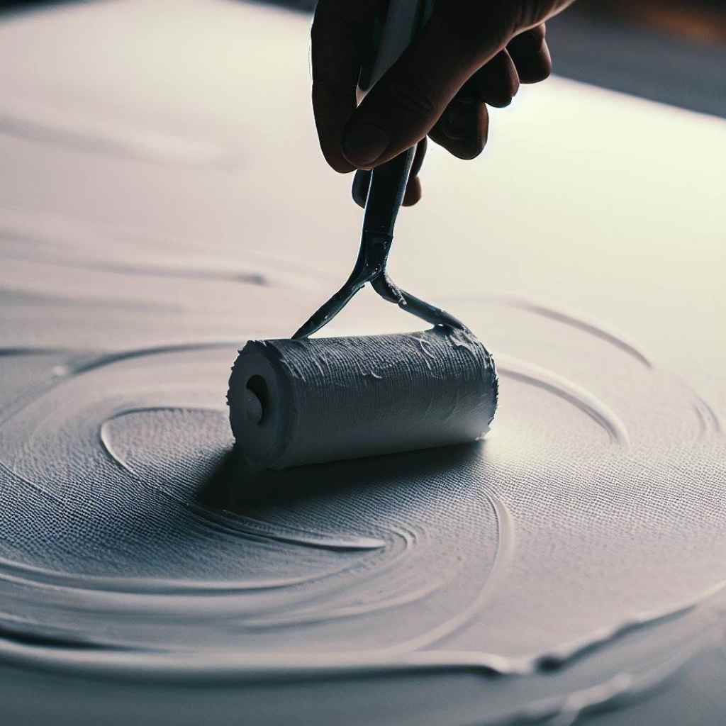 Reference image for Applying gesso using a roller