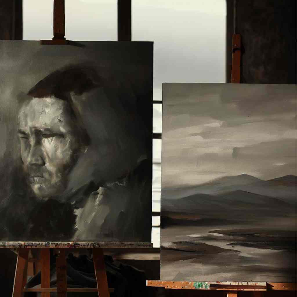Reference image for Grisaille technique underpainting