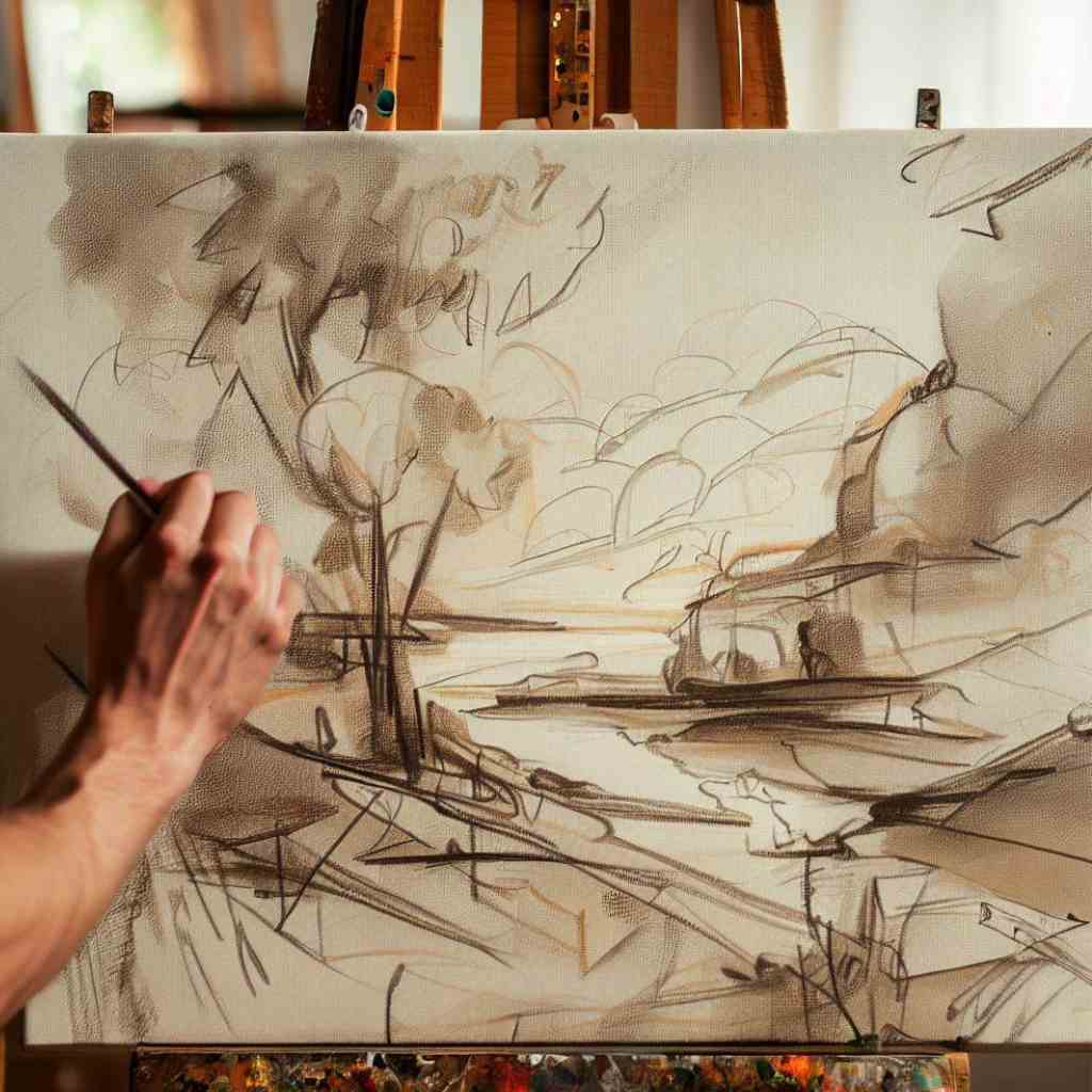 Reference image for Sketching and transferring the composition onto the canvas